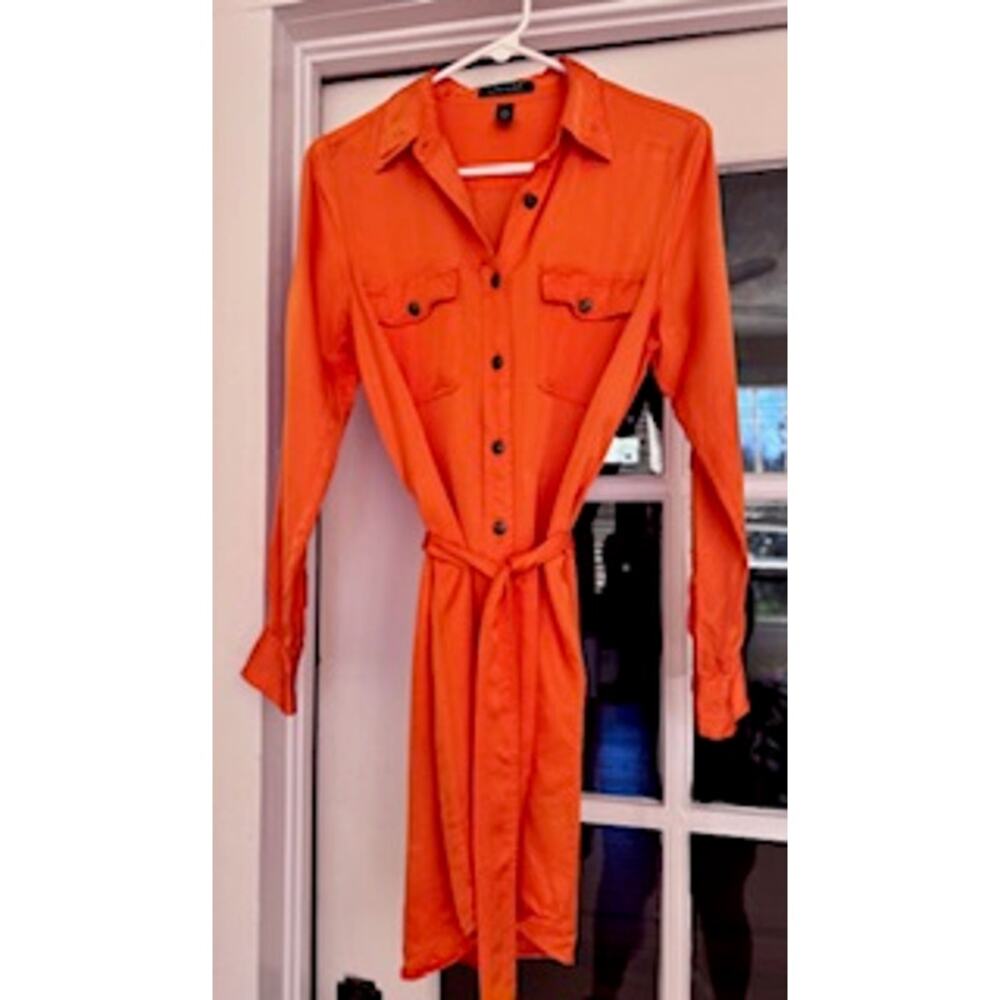 Lauren by Ralph Lauren Vibrant Orange Shirt Dress Size 6